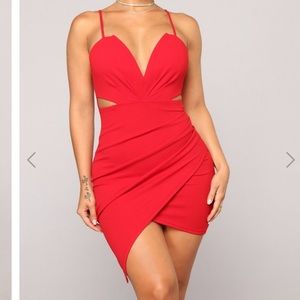 Fashion Nova Hot Hot Hot Dress- Red